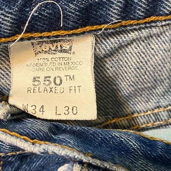 Levi’s 550 Relxed Fit Distressed Denim Jeans 34x30 - Picture 14 of 14